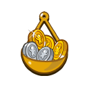Overflowing Coin Scale Plate