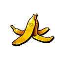 Slippery Golden Banana Peel