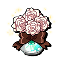 White Rose Vase